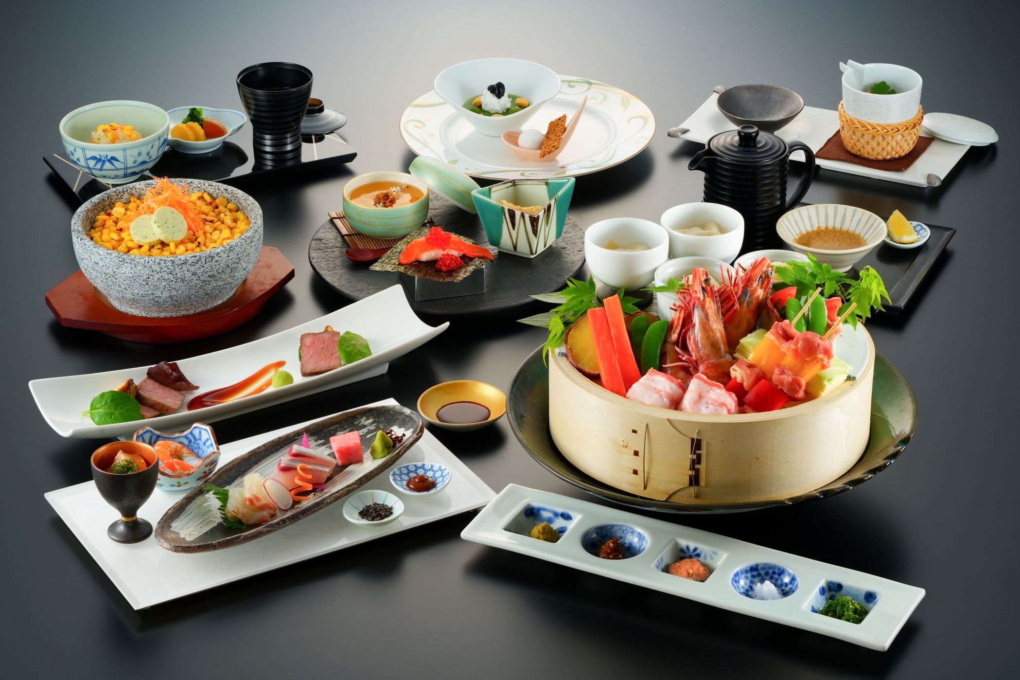 【さき楽45】●早割でお得に●料理長推奨コースを堪能　黒毛和牛と温泉蒸しに舌鼓≪2食付き≫