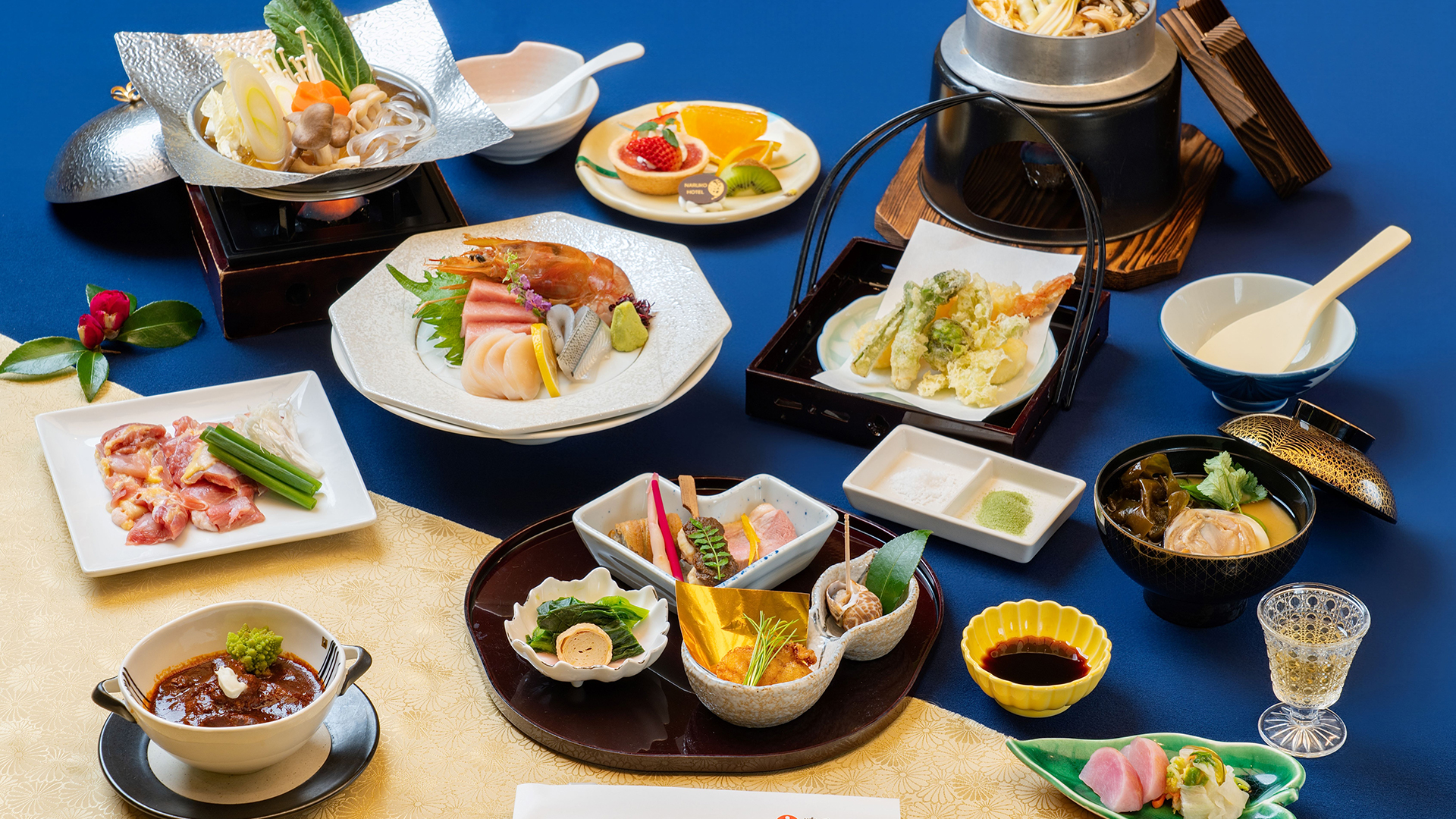 温泉会席ー江合ー　イメージ料理　※季節により異なります。