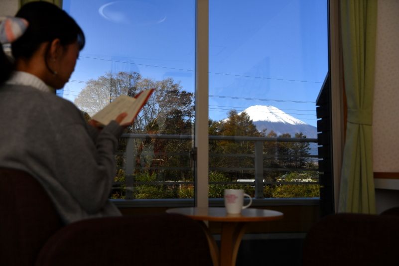 客室より富士山