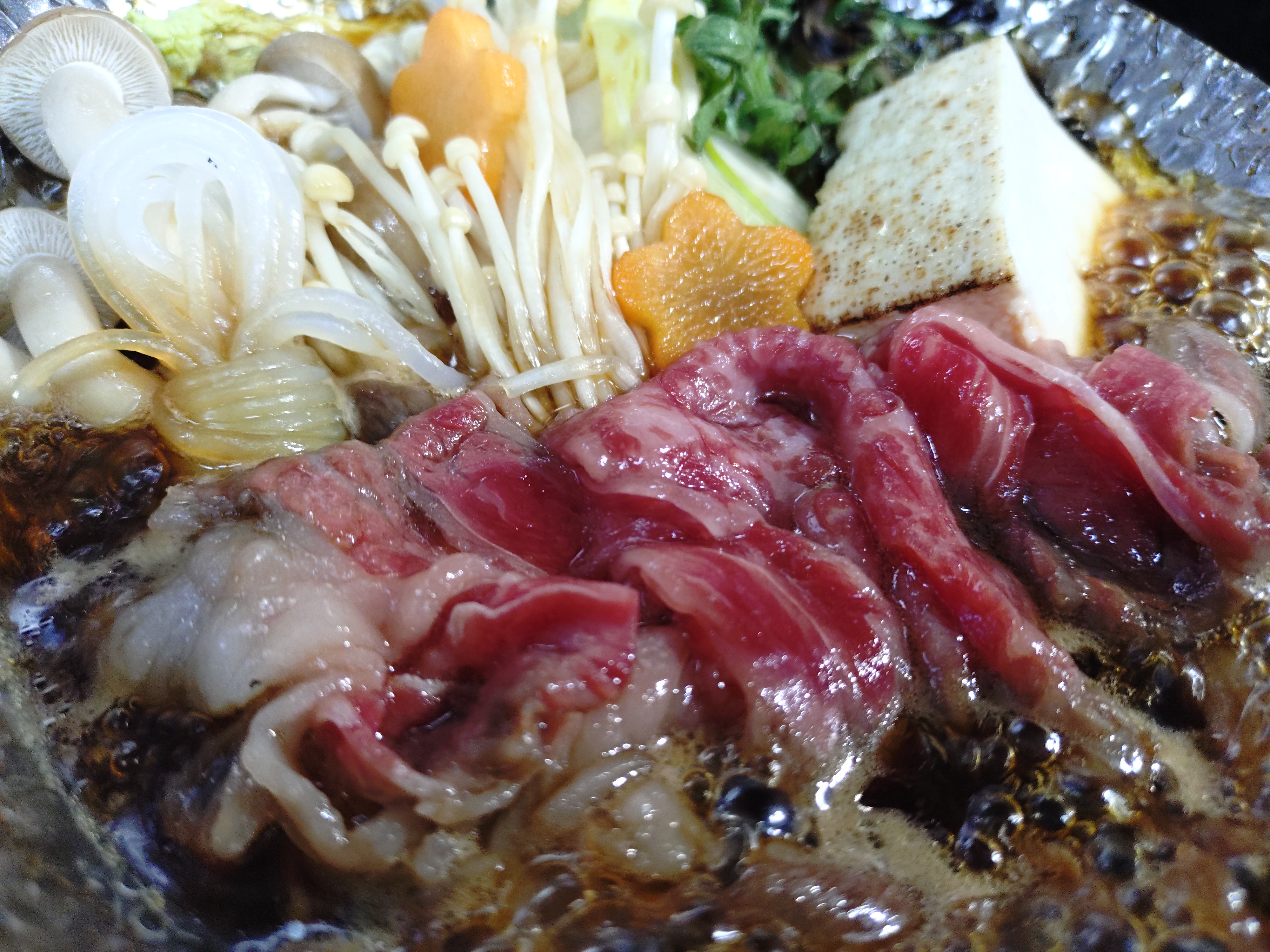 【すき焼き＆手打ち蕎麦コース】甲州ワインビーフ「ロース部位」のすき焼き