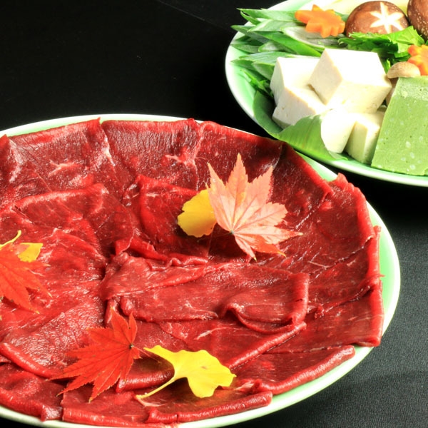 ＜鹿しゃぶ会席＞天然の鹿を特製出汁で味わう絶品！※2食付