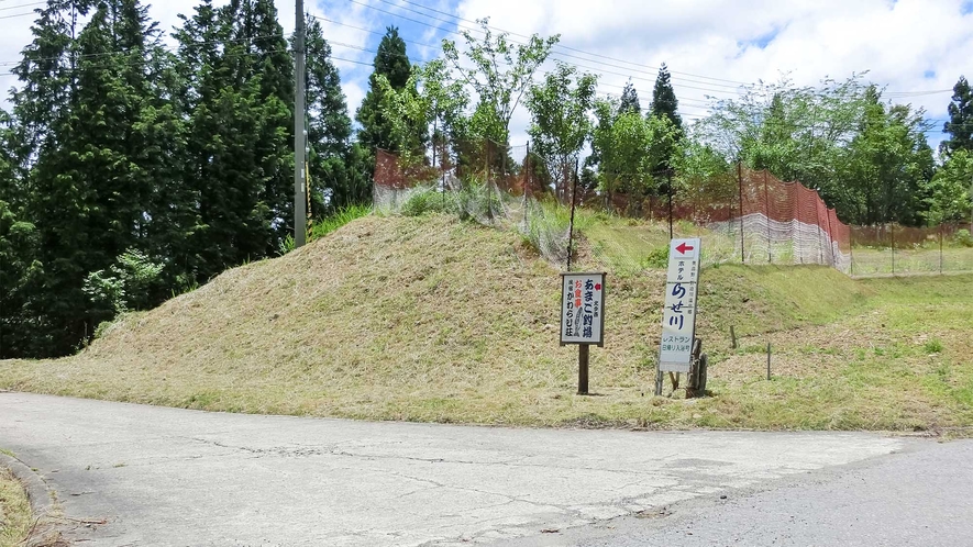 ・【周辺】ホテルへの看板。お車もしくは送迎バスを予約してお越しください