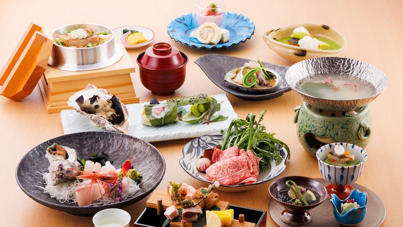 春の会席料理イメージ（仕入状況により変更いたしま す）