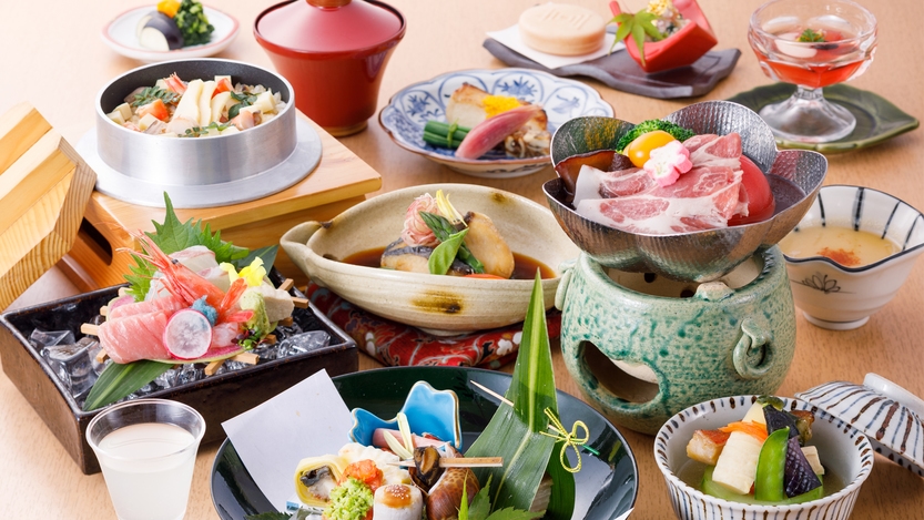 【基本会席】加賀の旬を愛でる体にやさしい「会席料理」〜美食と温泉を堪能