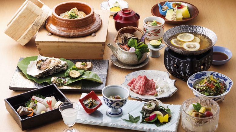 【さき楽45】45日前予約で1000円割引・ 温泉と加賀の旬を愛でる「会席料理」葉渡莉のひととき