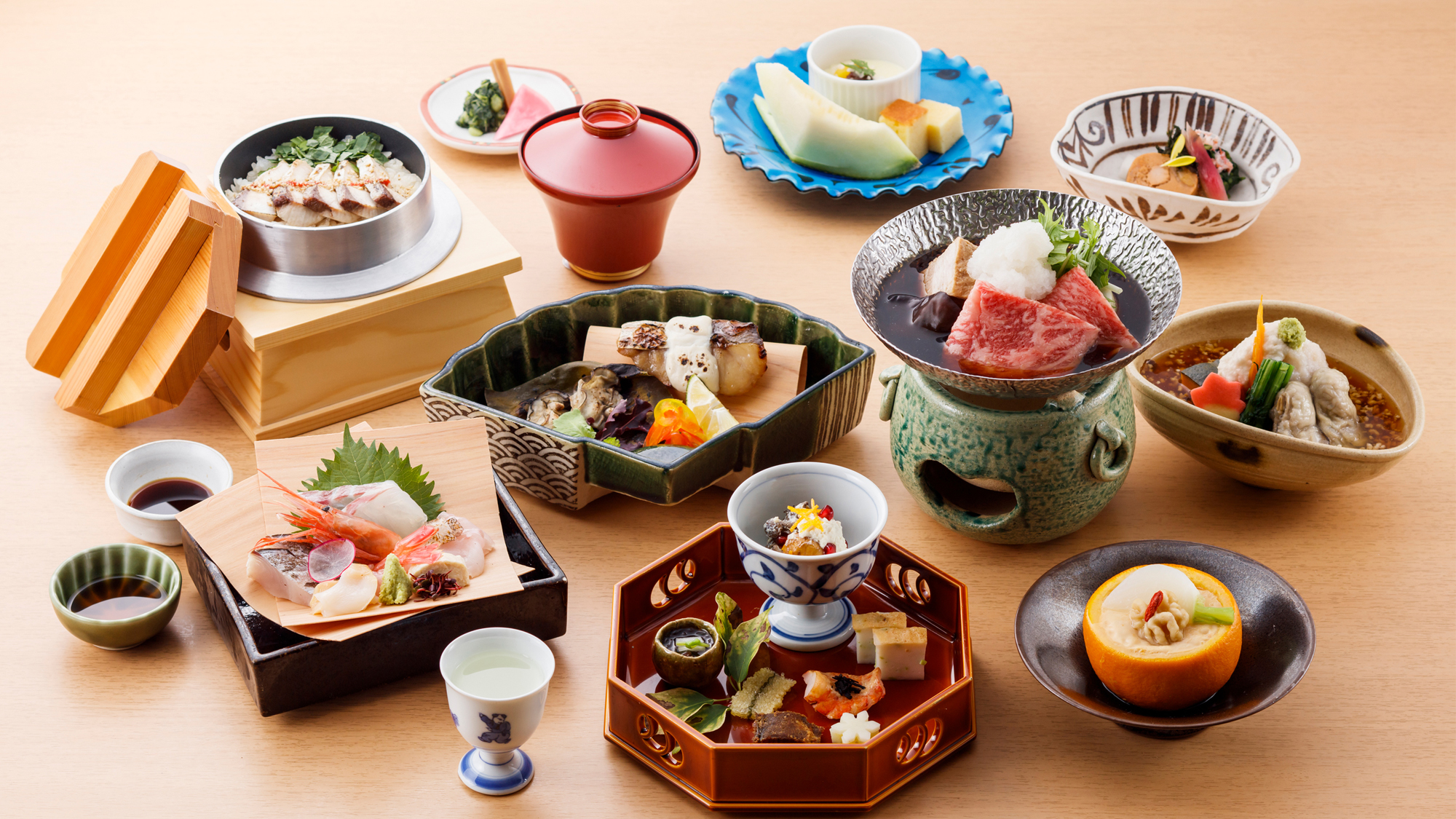 冬の会席料理（イメージ）寒い季節に美味しい加賀の味わいをご用意しています。