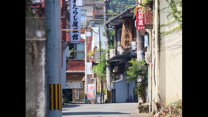 *竹細工店や味噌屋など商人の町の面影が残っています。