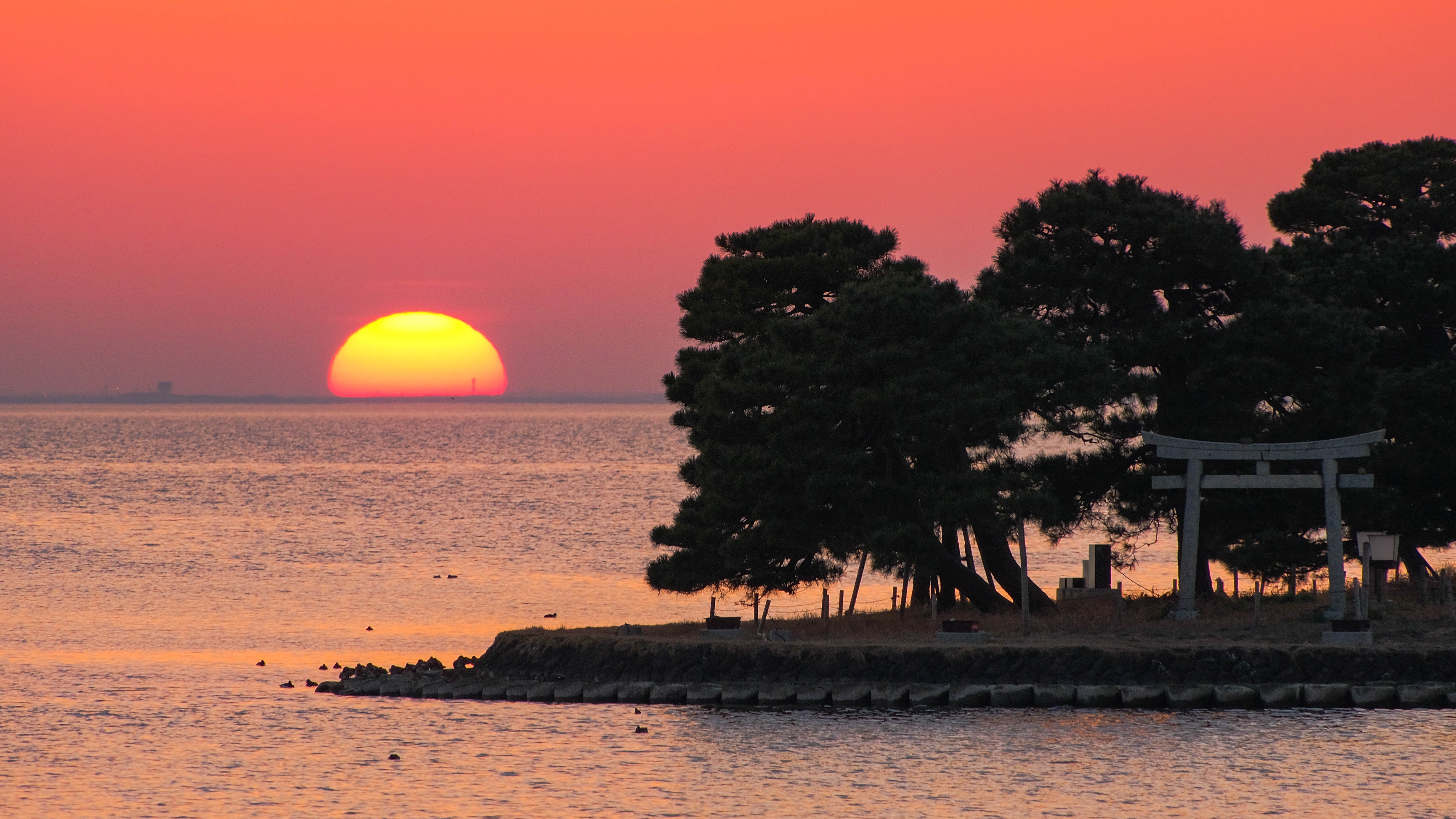 【松江市】宍道湖の夕景