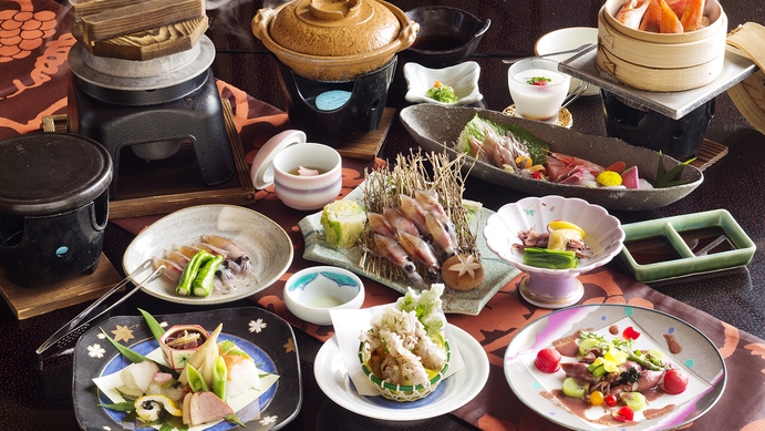 【ホタルイカ会席】4・5月限定！しゃぶしゃぶ・天麩羅・石焼きで♪　富山の『春の逸品』