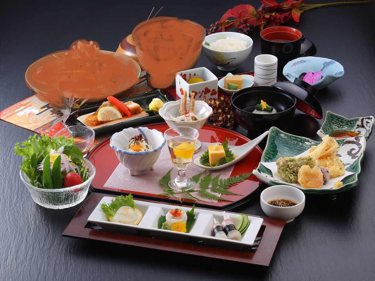 ★『常陸牛のしゃぶしゃぶ』と『季節の創作和食』の贅沢プラン♪　夕食会場個室