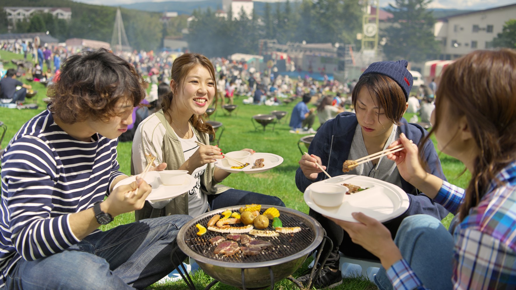 【BBQ食べ放題＆遊園地１日】うまいもんまつり1日券・リゾート１日券・朝食付きプラン　＝エコプラン＝