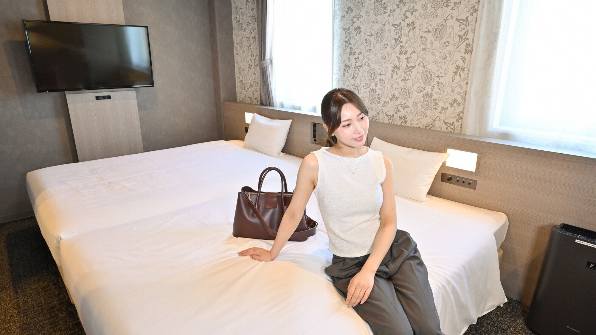 【ツインルーム】広いお部屋で快適にお過ごしいただけます。