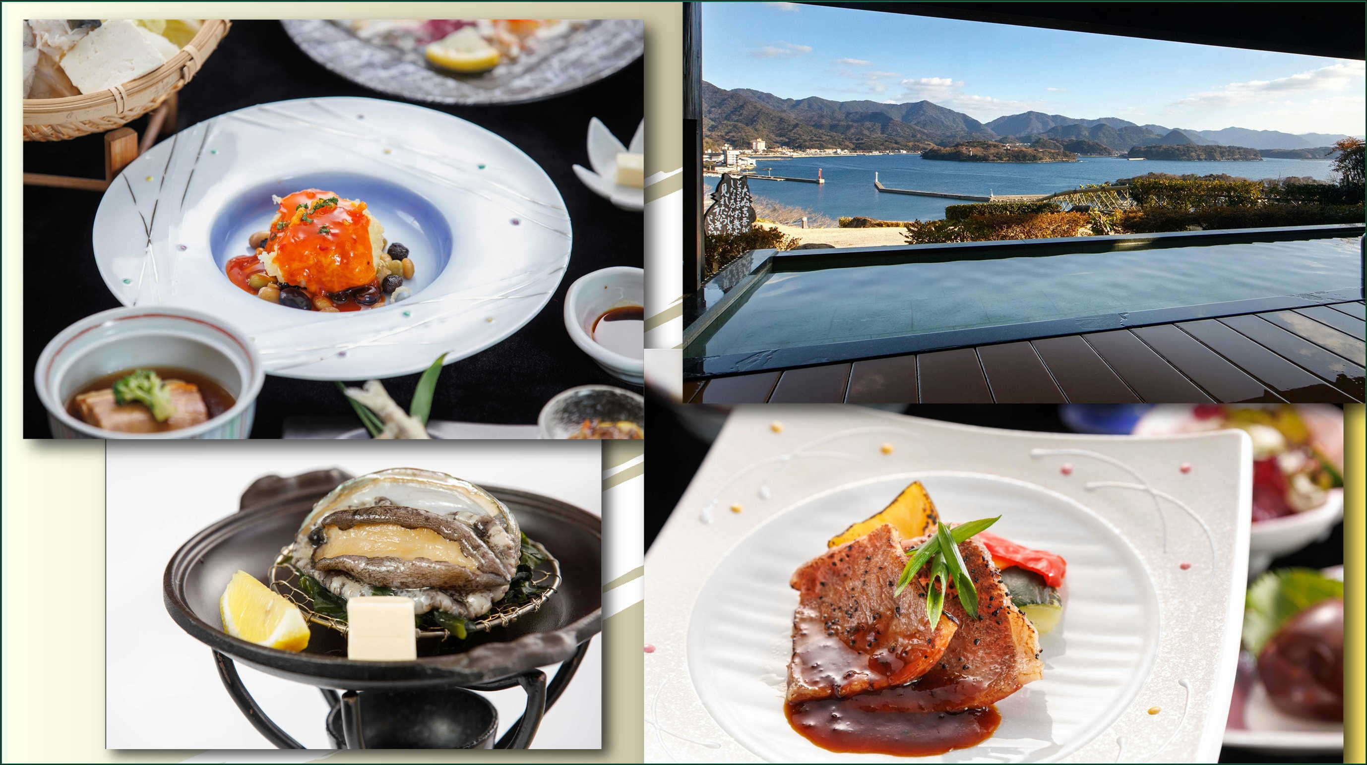 【ひとり旅応援・夕食グレードアップ】ゆったり萩温泉◆萩湾一望の露天風呂と味わい豊かなよくばり会席