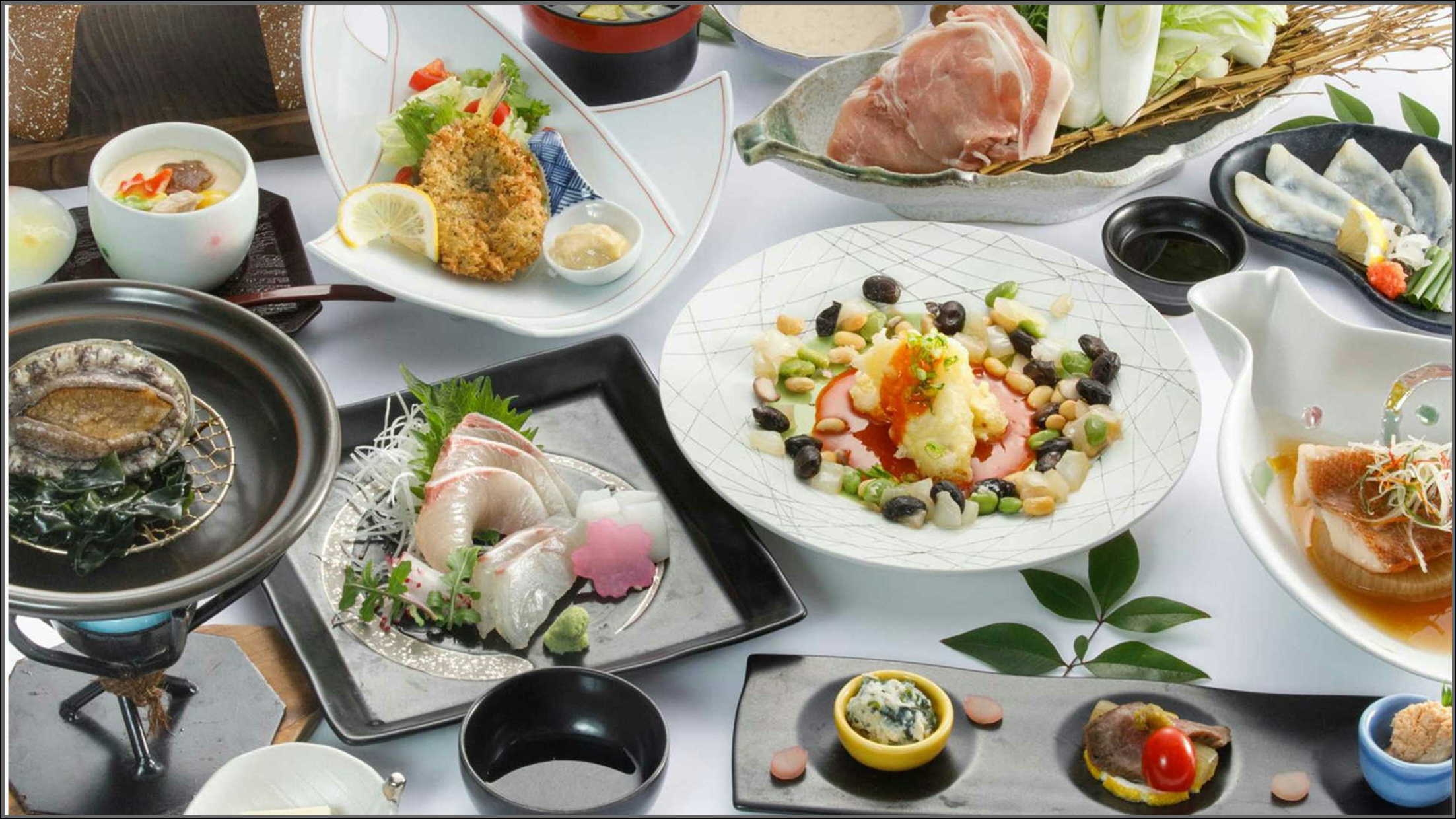 【彩りの味覚会席−春夏−】ふくとあわび、滋味あふれるお料理で心のこもったおもてなし
