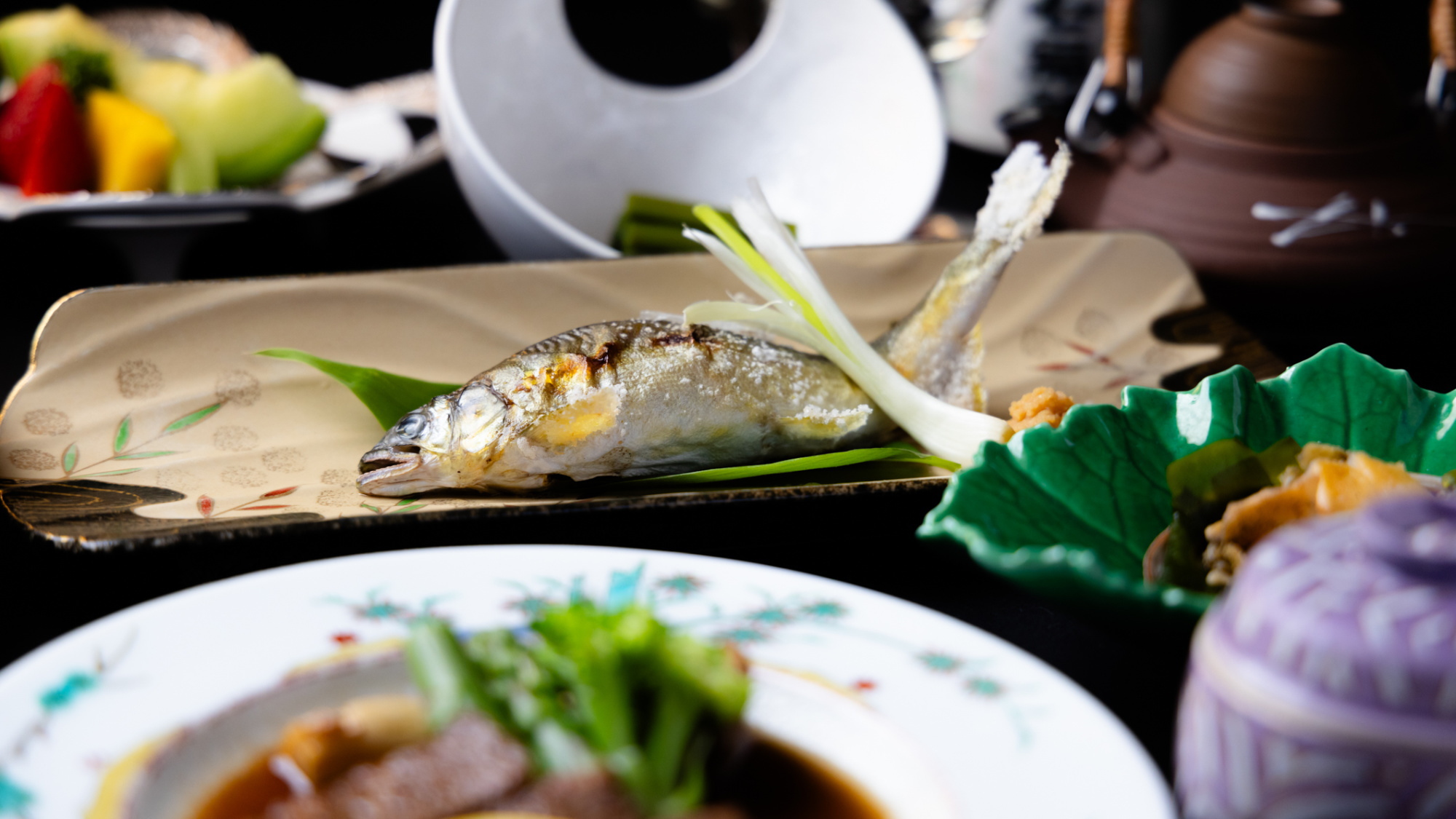 【最上級のおもてなしプランのお料理】『前沢牛のステーキ』をメインにした当館最上級の和会席をご用意
