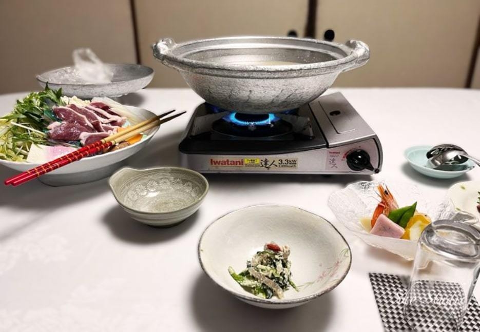 【食でめぐる奈良】【竹林院名物】「利休鍋」コース