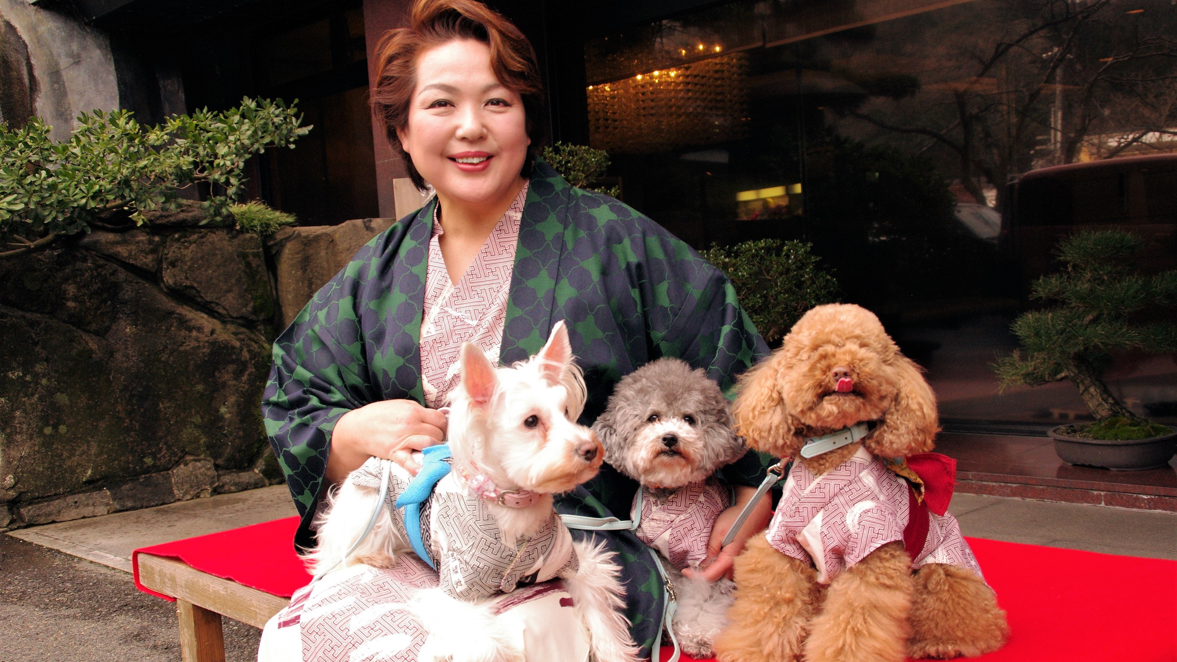 【わんちゃんプラン】飼い主さんとお揃いの浴衣でお写真を(*^^*)