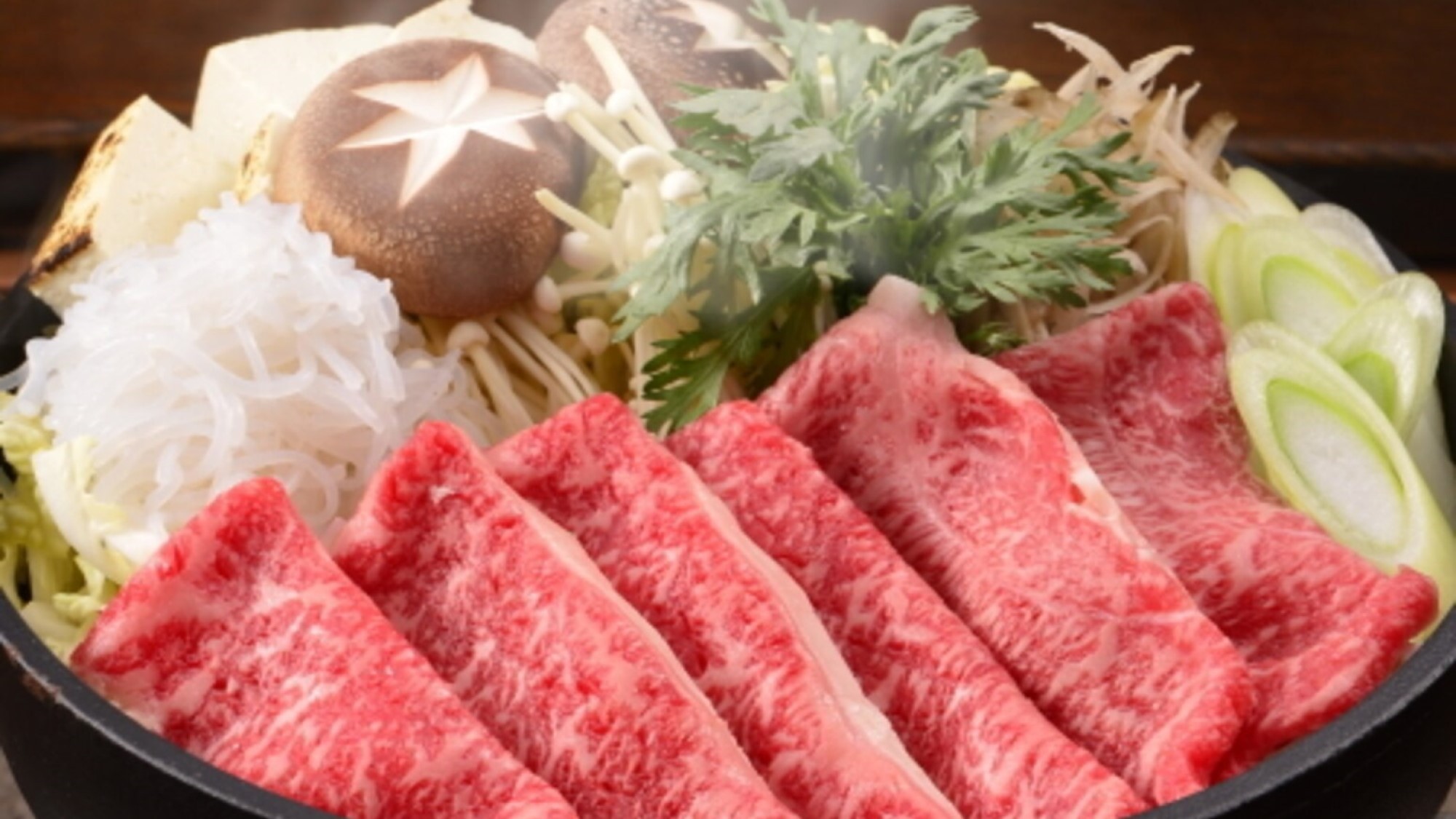 ♪ぐんま肉グルメ♪赤城牛を使った肉料理！３種類からセレクト（ステーキ・源泉しゃぶしゃぶ・すき焼き）