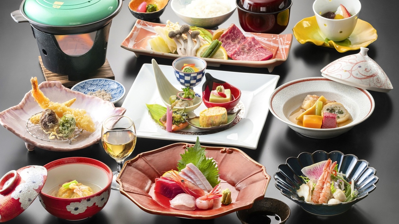 迷ったらこちら！温泉＆お料理を楽しむスタンダードプラン「あけび」コース