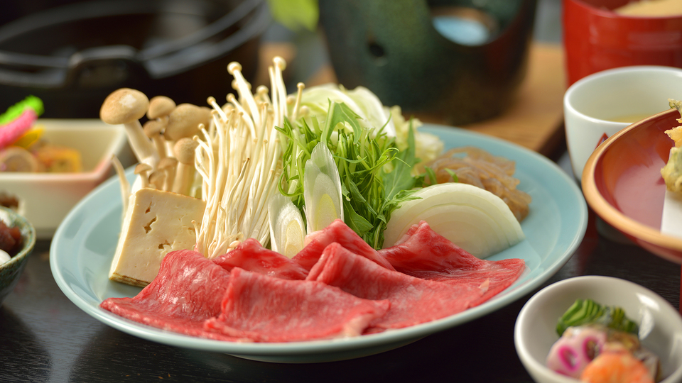 【広島割】＜春の味覚御膳-地-＞春の小旅行は岡山へ。黒毛和牛のすき焼きを堪能＜飲み放題90分付き＞