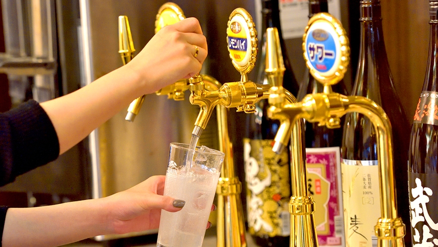 ■ドリンク飲み放題■ビールやサワー、ワインなど♪すべての夕食に嬉しいドリンク飲み放題付き！