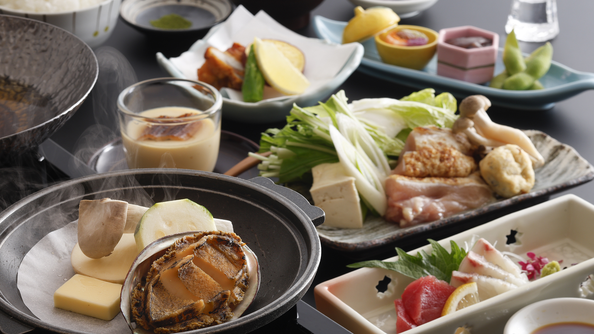 【冬の味覚御膳】森林鶏の鍋と鯛を味わう冬御膳