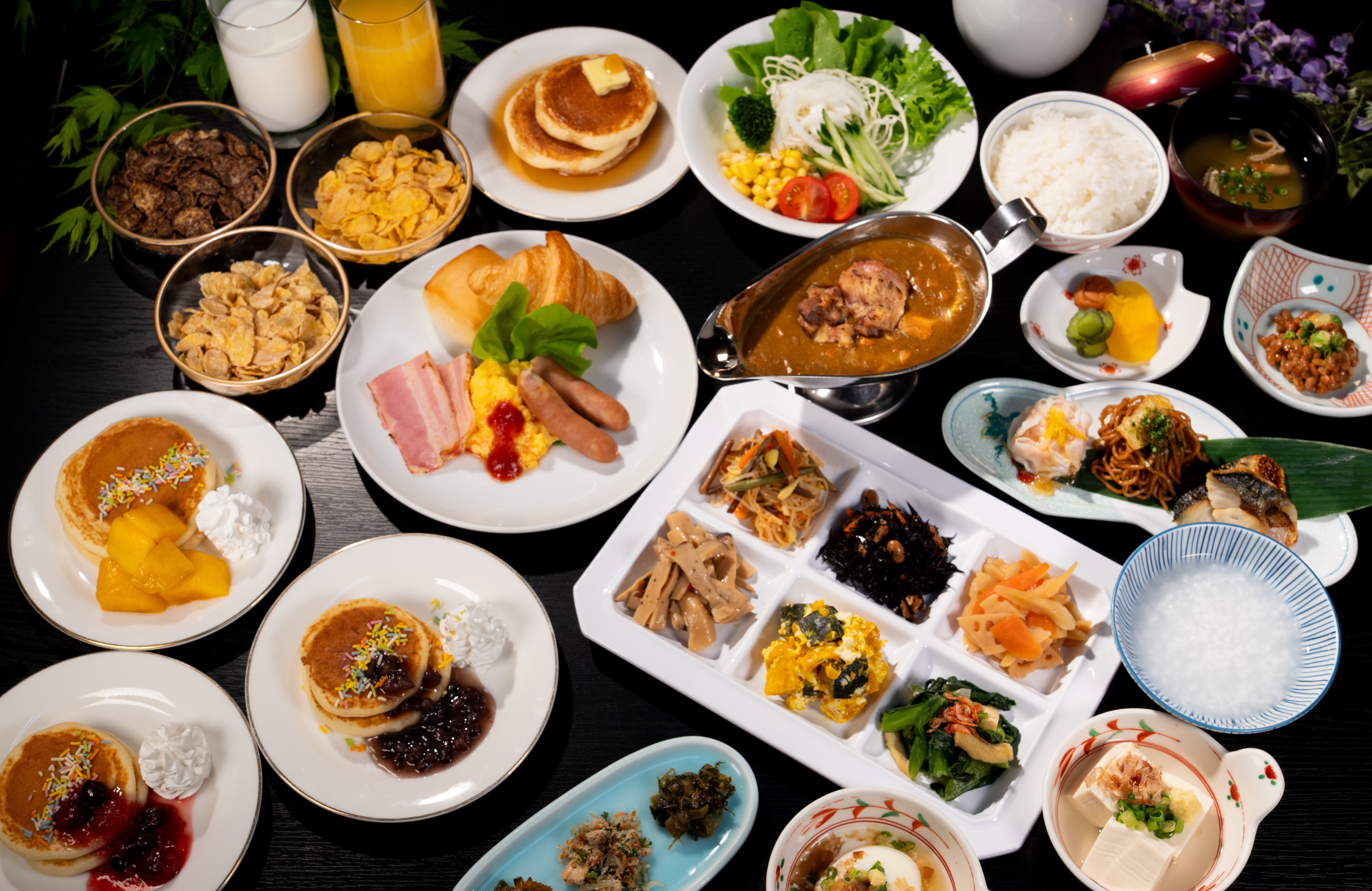 朝食ビュッフェ：一例