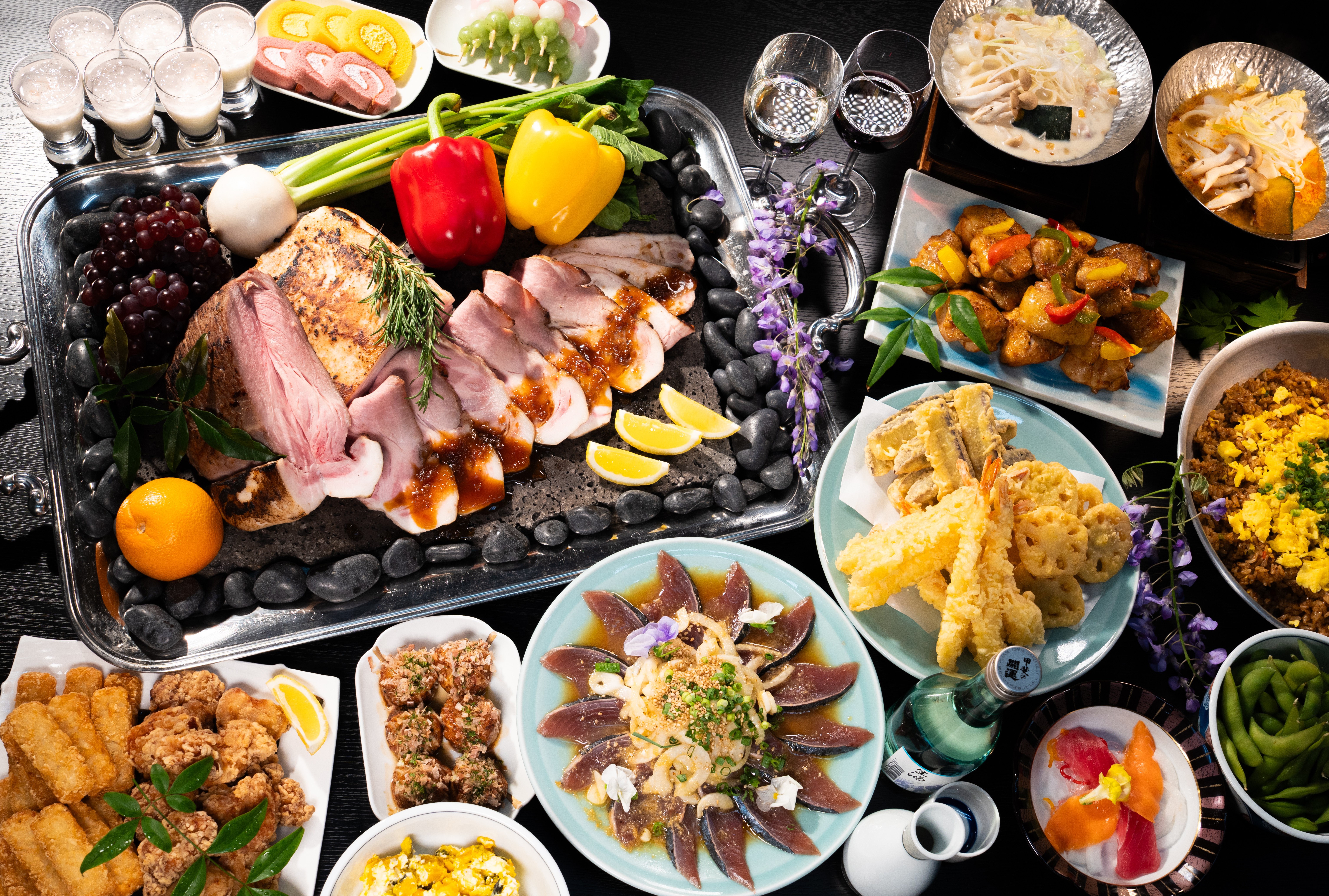 夕食ビュッフェ：メニュー一例