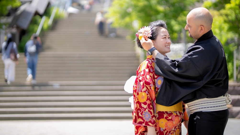 ＜着物体験をする伊香保旅＞着物でそぞろ歩くレトロでモダンなひと時♪赤城和牛付逸会席／個室食
