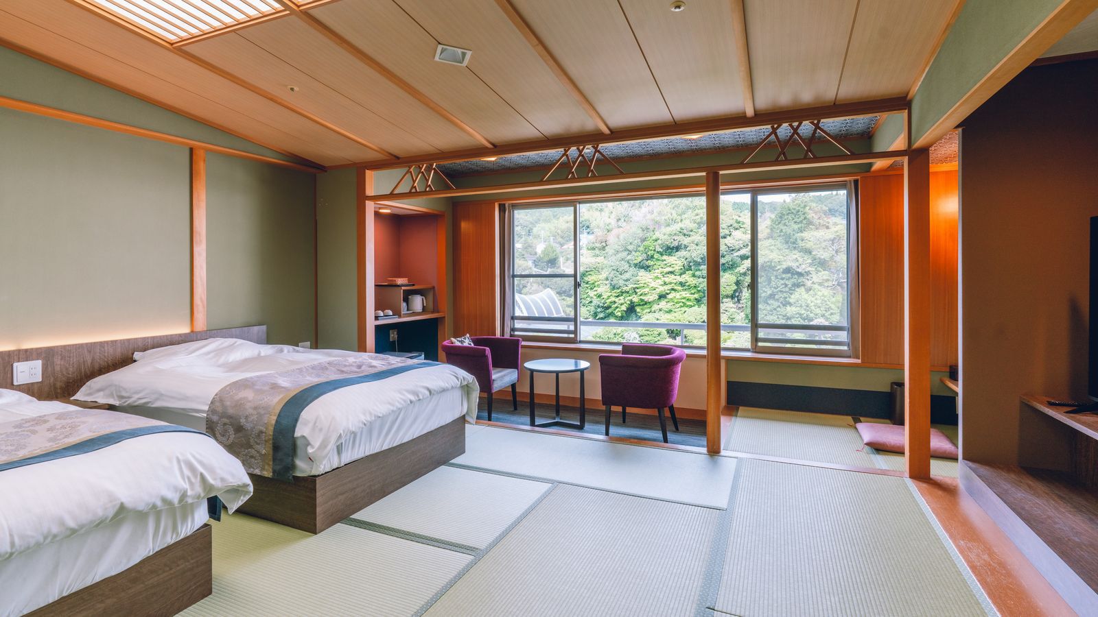 ＜禁煙 ＞プレミアム和ベッド12.5畳～Garden View～