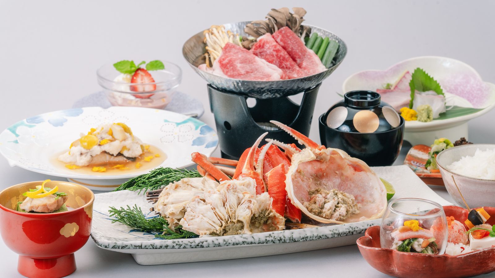 冬の創作会席×ズワイ蟹１杯付き会席（※画像はイメージです）
