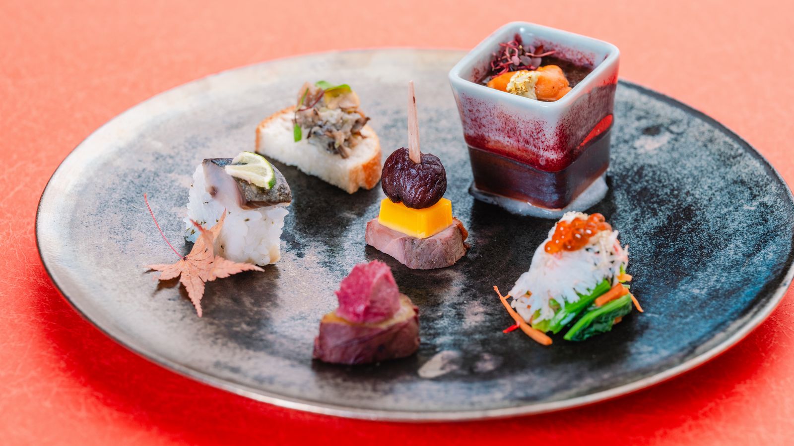 【秋】「島根和牛」と「のどぐろ」☆長生閣の贅沢会席（※前菜イメージ）