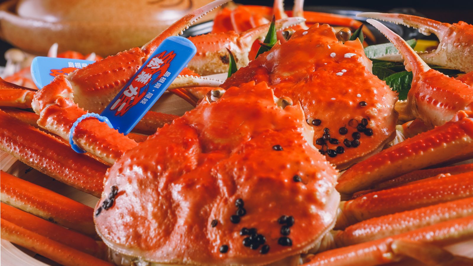 ＜冬季限定＞タグ付き“活松葉蟹”お一人様１杯付き☆至福の活蟹会席