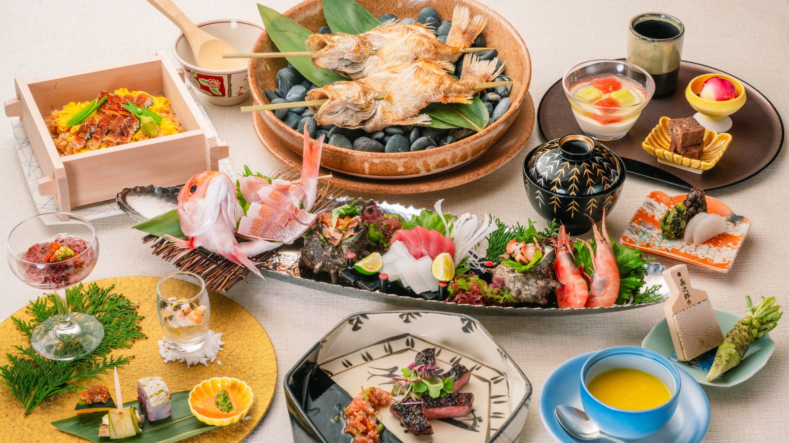 「島根和牛」と「のどぐろ」を使用した長生閣 贅沢会席～（※写真はイメージです）