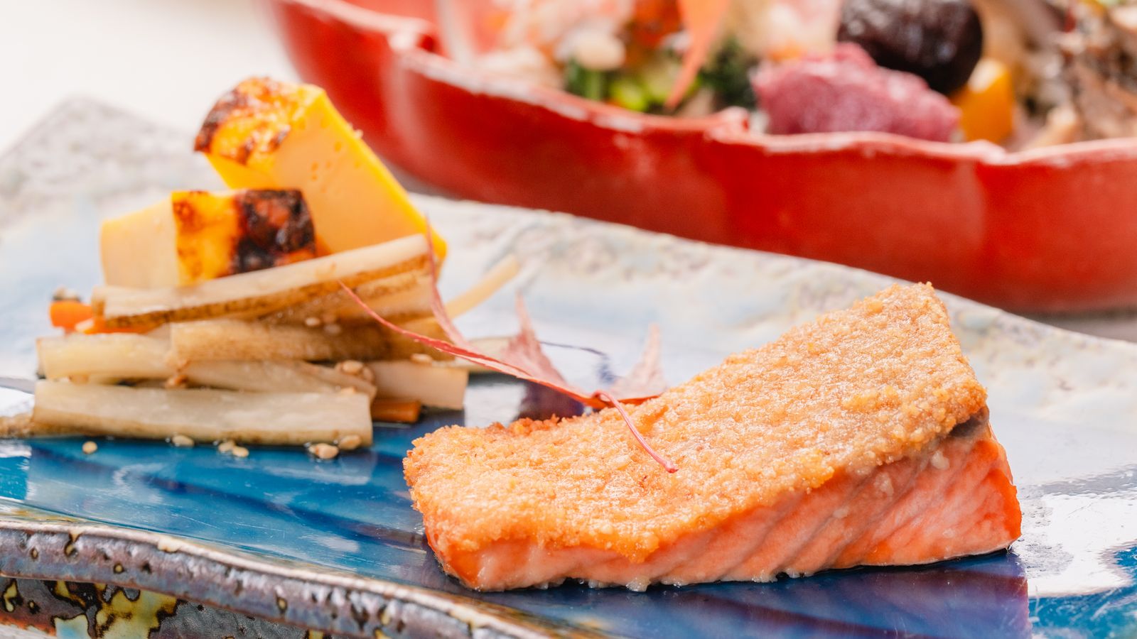 秋鮭の幽庵薄パン粉焼き