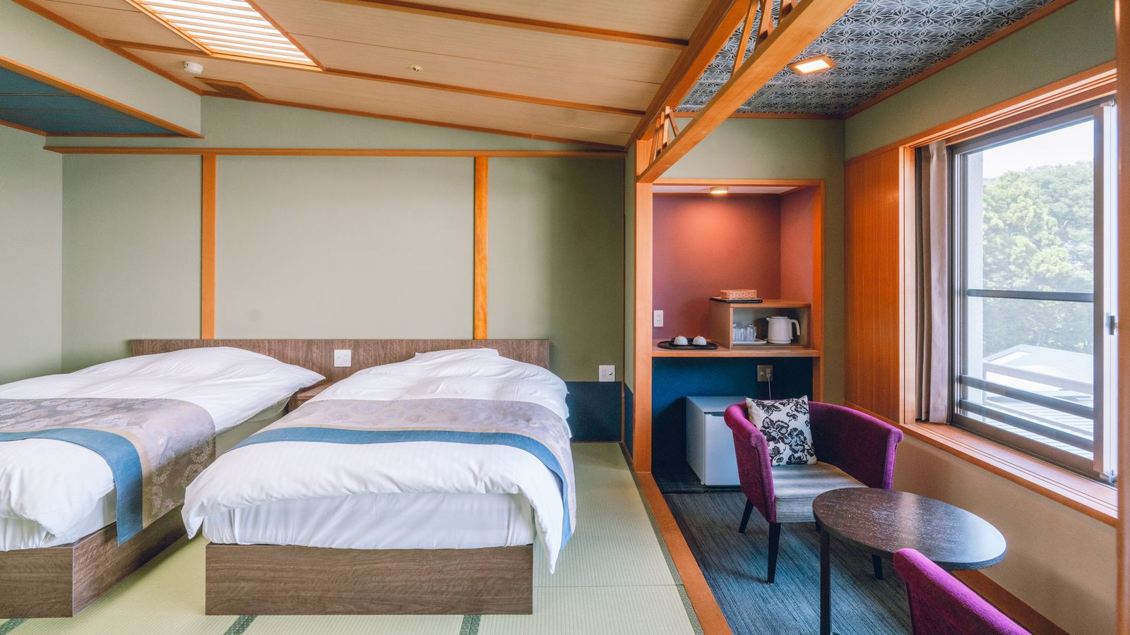 ＜禁煙＞プレミアム和ベッド12.5畳～Garden View～