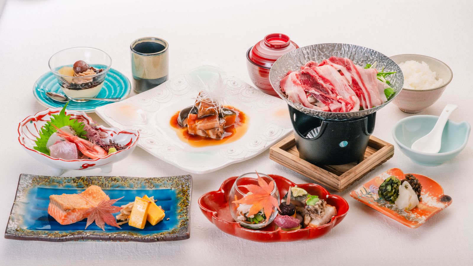 【秋】島根県産牛・奥出雲豚・秋鮭等☆山陰の旬食材を使用した和会席（※画像はイメージです）