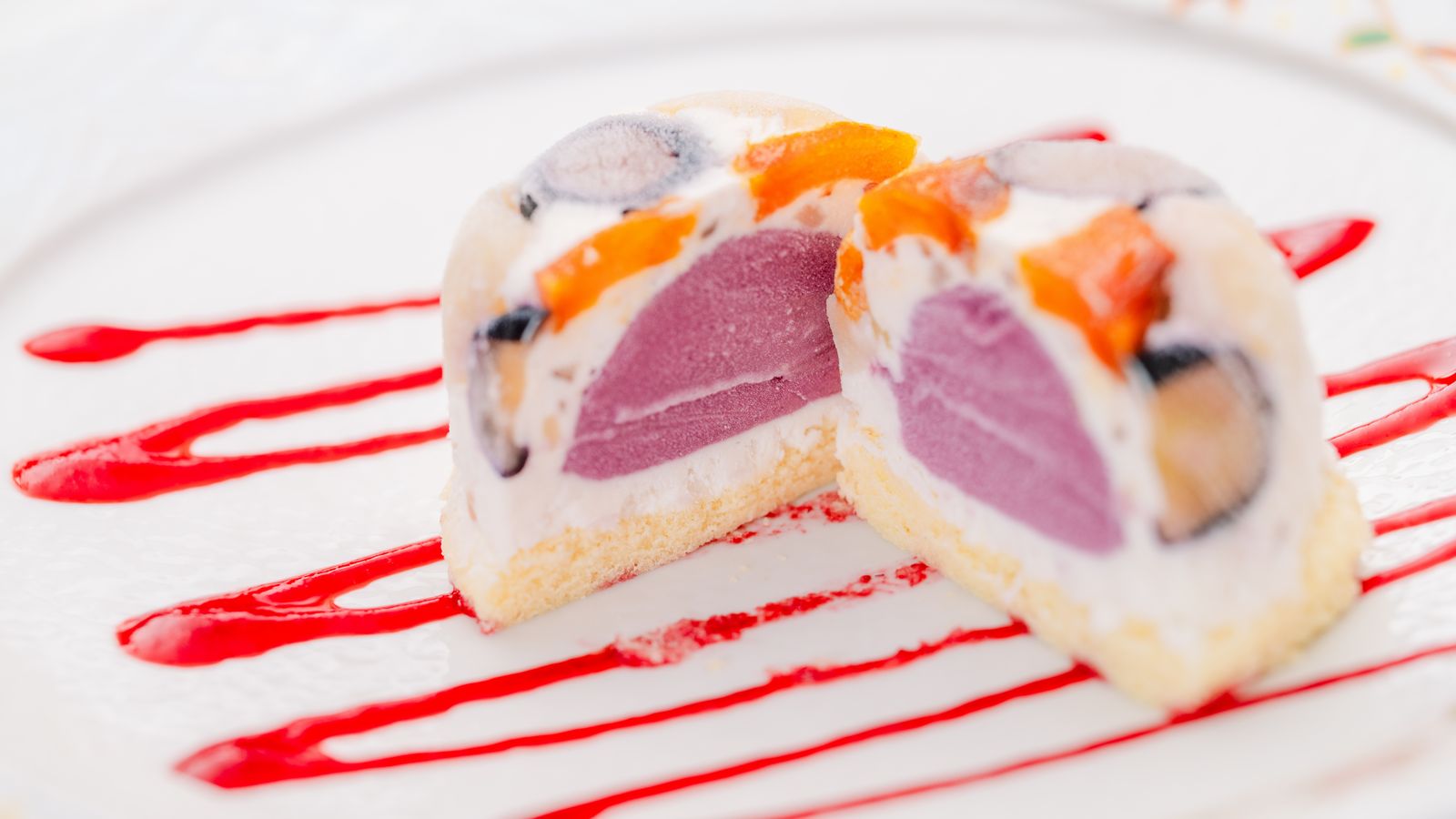 秋フルーツのズゴットアイスケーキ