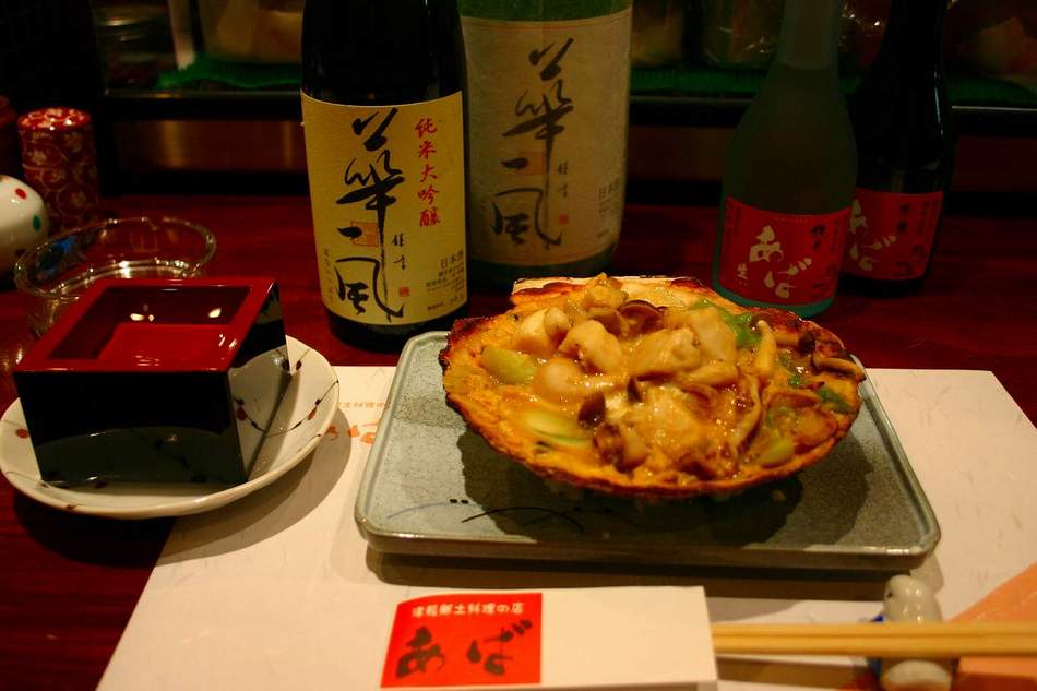 時令菜餚（烤貝類）