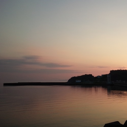 松錦館からの夕日