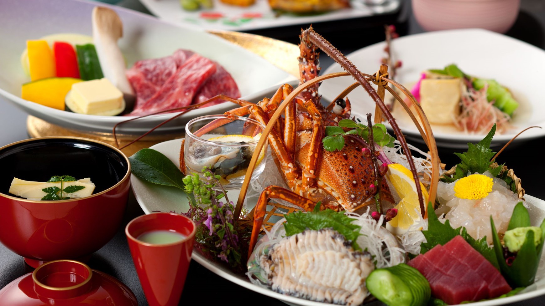 ◎【特選・三大食材】伊勢海老・あわび・佐賀牛A5ランクの極上会席『特選プラン〜雅（みやび）〜』