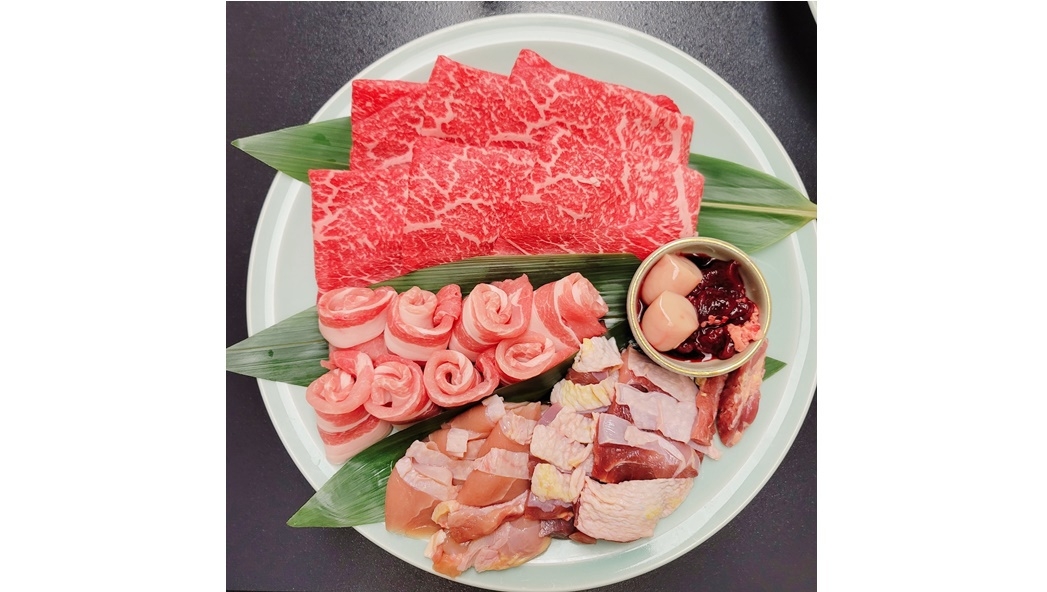 【さき楽30】30日前の予約がお得！滋賀県が誇る地元産【三大肉】を食べ比べ＜三宝よし鍋＞