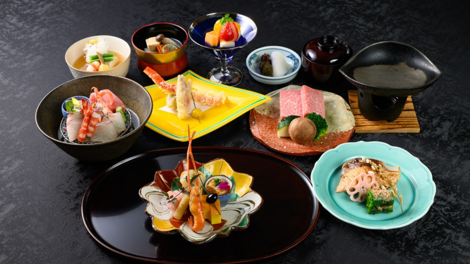 【夕食｜季節の会席一例】お客様に1番ご支持いただいてるお料理コース。迷ったらこれで間違いなし！