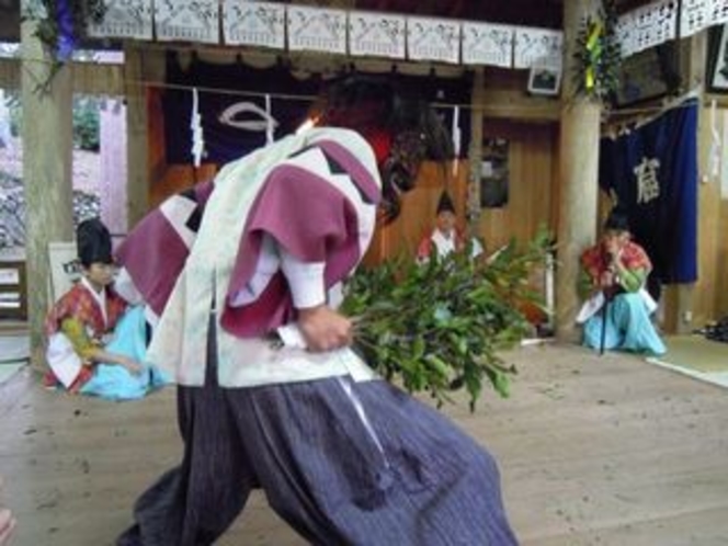 仁淀川町下名野川地区　二所神社　名野川磐門神楽の奉納７