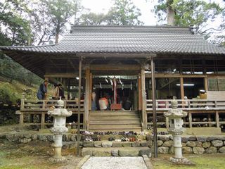 仁淀川町下名野川地区　二所神社　名野川磐門神楽の奉納１