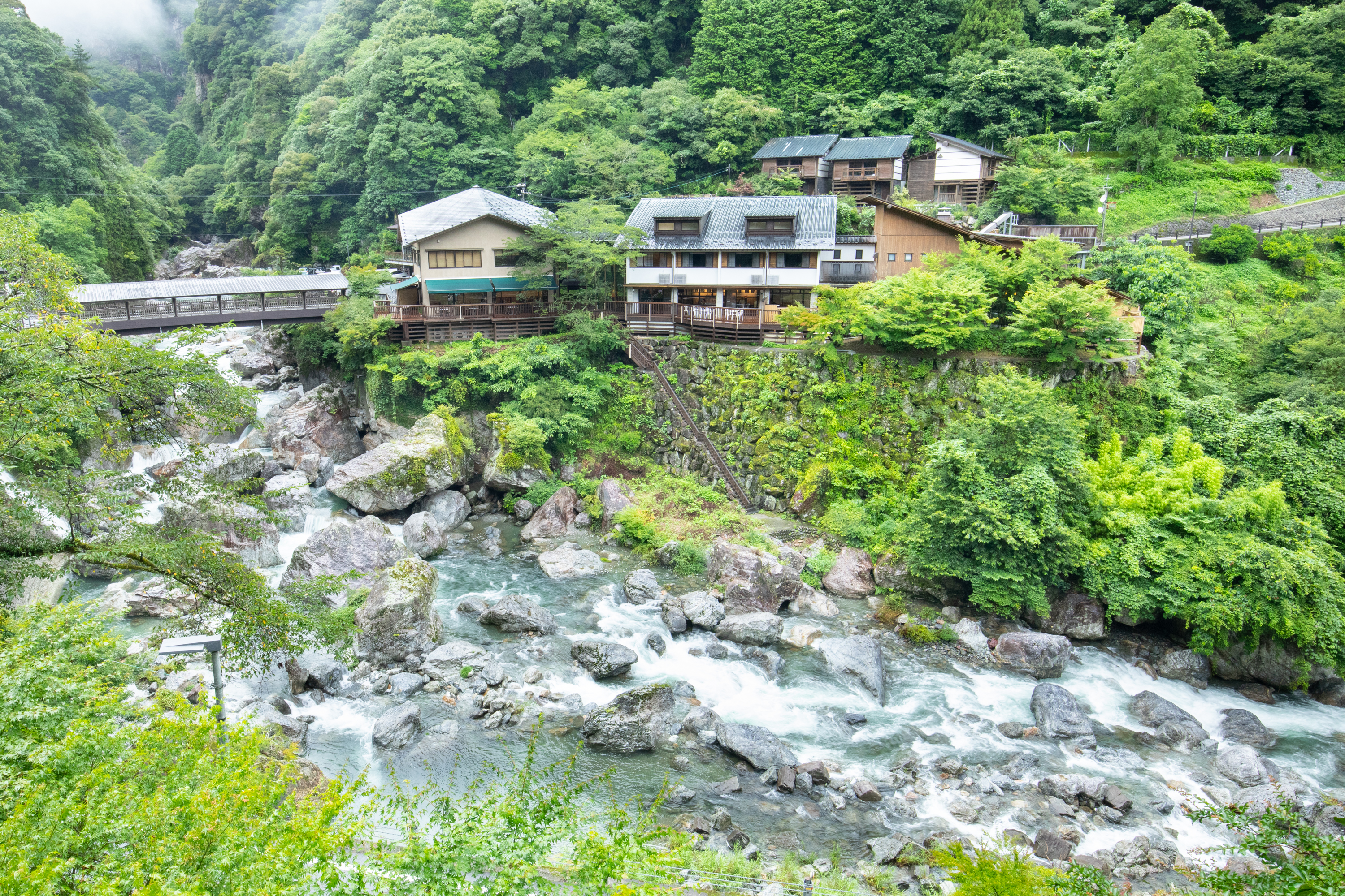 中津渓谷ゆの森　全景　２０１９年３月リニューアル