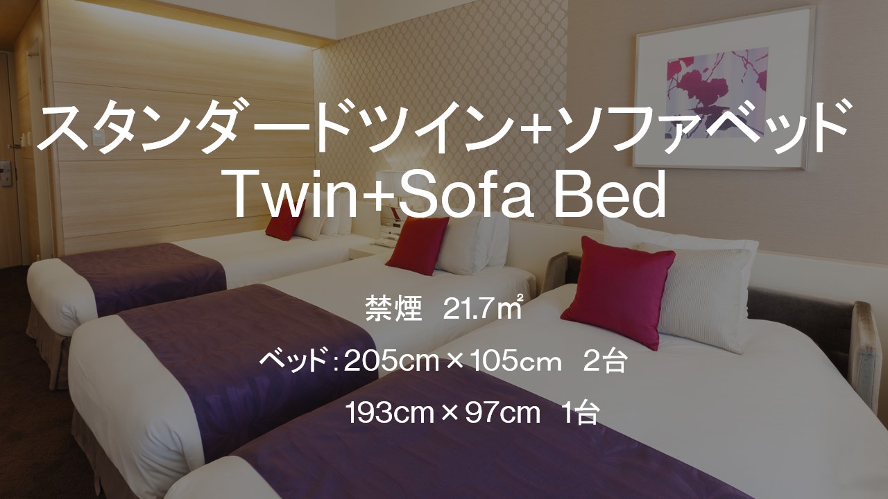 □【客室】スタンダードツイン+ソファベッド　21.7平米