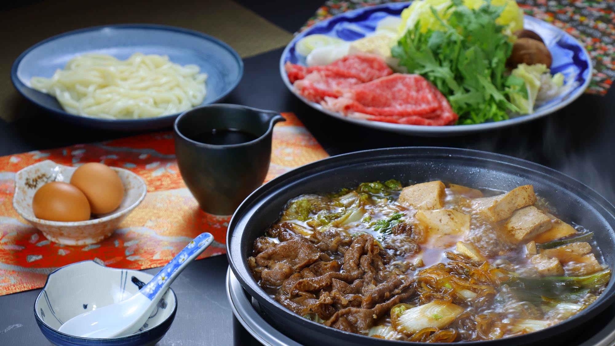 【温泉×県産和牛すき焼き】癒しと味わい極上のひととき・・・【1泊2食】貸切風呂付♪