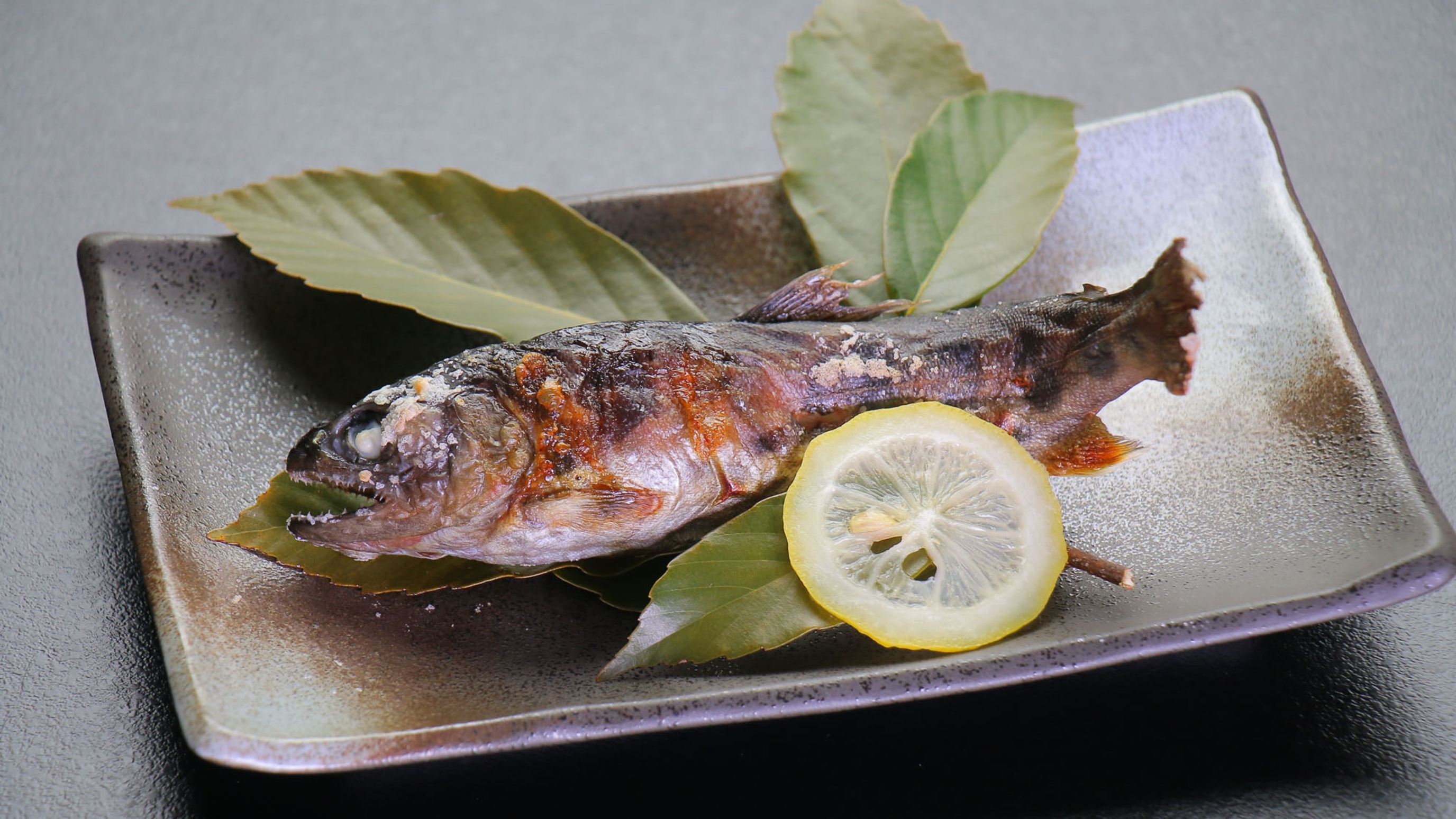 【夕食】山女の塩焼き