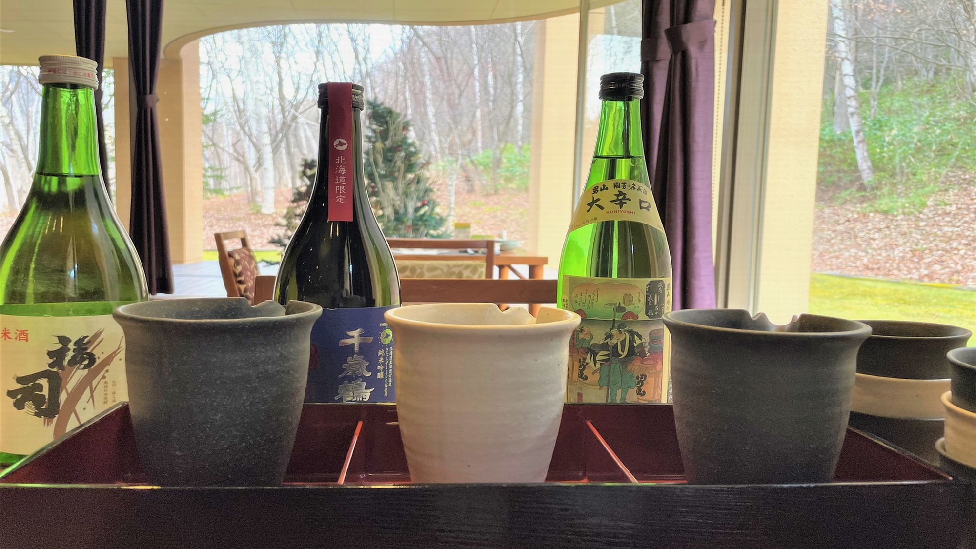 【銘酒を味わう】北海道のおすすめ日本酒3種飲み比べ付き／ビュッフェ